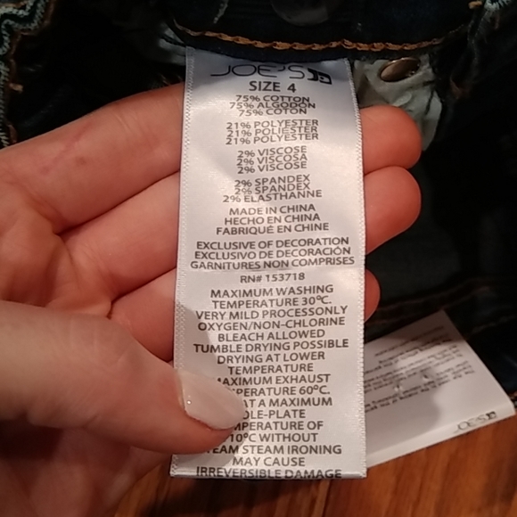 NWT Joe's Leopard Side Panel Jeans Girls Size 4 - Picture 3 of 5